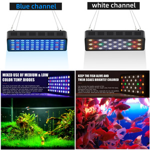 165W Tam Spektrum RGBW LED Akvaryum Aydınlatmaları IP44 Dereceli Kısılabilir Alüminyum Malzemeli Mercan Resif Aydınlatması Deniz Balık Tankları için - Product Image 4