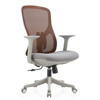 Chaise de bureau ergonomique à dossier haut, accoudoirs réglables, pivotante, design moderne, matériau en nylon