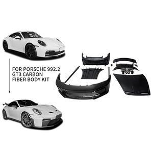 Kit carrosserie de haute qualité en fibre de carbone sèche style GT3 pour Porsche 911 992 : pare-chocs avant et arrière, jupes latérales, capot - Product Image 1