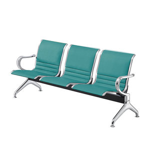 Sillas en fila Yijiahao con revestimiento electrochapado, asientos de cuero completo con reposabrazos para áreas de espera, uso comercial - Product Image 3