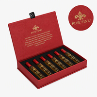 Boîte de parfum personnalisée de style livre, rigide, en papier vert foncé non couché, avec logo estampé à chaud, insert en velours, boîte de parfum en papier spécial