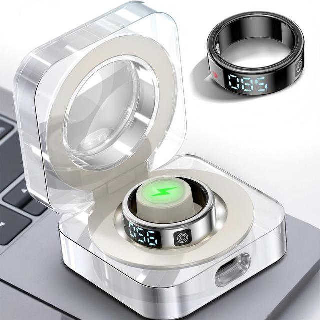 2025 New RS08 Smart Ring Multi-sport Modes Health Monitor Heart Rate Blood Oxygen Sleep Monitoring Android iOS System for Men