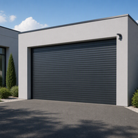 Volet roulant en aluminium courbé de 77 mm, robuste, coupe-vent, isolé, électrique, automatique, moderne pour porte de garage