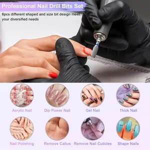 Puntas para Lijadora de Uñas, 6 Piezas de Brocas de Carburo para Fresadora de Uñas, Cabezales de Lijado para Manicura, Eliminación de Acrílico o Gel - Product Image 4