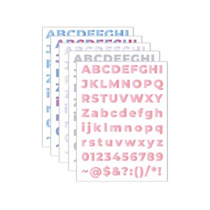 Gran vinilo esponja burbuja carta espuma pegatinas negro personalizado gran hinchada letra en relieve letras pegatina