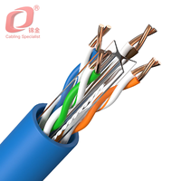 Harga pabrik kabel Internet PVC UTP CAT6 100m kabel Patch tembaga telanjang FTP CAT5 SFTP CCC kabel LAN bersertifikat 23awg