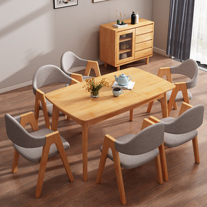 Nordic Solid Wood Sideboard <b>Storage</b> <b>Cabinet</b> With Drawers And Glass Door For Dining Room - Product Image 4