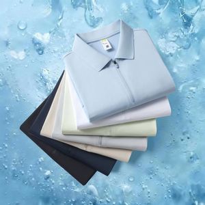 Chemise décontractée pour homme de haute qualité, personnalisée, à fermeture éclair, séchage rapide, en nylon et élasthanne, pour le golf, uniforme, polo - Product Image 2