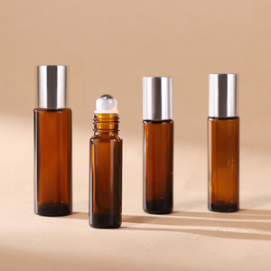 Mini Botellas de Vidrio Ámbar de 6ml, 8ml, 10ml y 15ml con <span class=keywords><strong>Rodillo</strong></span> para Aceites Esenciales y Cuidado de la Piel, con Tapas Doradas, Negras y Plateadas - Product Image 5