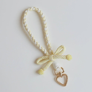 2025 Mùa Xuân/Mùa Hè đơn giản Bowknot dệt <span class=keywords><strong>Keychain</strong></span> dễ thương Cô bé kẹo màu điện thoại di động dây đeo cổ tay điện thoại quyến rũ - Product Image 5