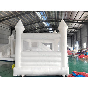 Castillo Inflable Blanco de PVC Resistente y de Alta Calidad con Tobogán y Piscina de Pelotas, Castillo Inflable Blanco para Bodas y Fiestas - Product Image 3