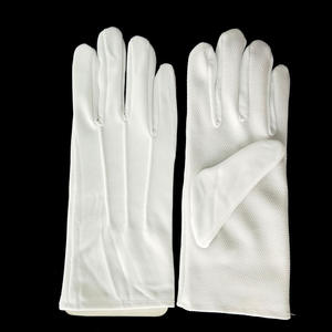 Hommes Femmes 100% Coton 3 Tendons Blanc Robe de <span class=keywords><strong>Cérémonie</strong></span> Formelle Pvc <span class=keywords><strong>Gants</strong></span> à Pointillés <span class=keywords><strong>Gants</strong></span> de Parade avec Boutons pour les Funérailles - Product Image 3