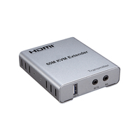 Extender KVM HDMI 1080p 60M dengan Cangkang Logam, Transmitter dan Receiver HDMI dengan IR