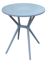 Mesa Redonda Plegable de Plástico con Base en Forma de X, Diseño Moderno, Mueble Portátil y Resistente para Exteriores, Cocina, Comedor, Escuela y Cafetería