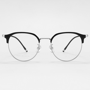 Montura de Gafas Ovaladas Danyang 50503 de Titanio Puro, Media Montura, para Hombre, Puente Nasal Estándar, Lentes de Plástico - Product Image 1