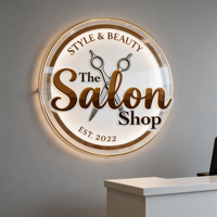 Enseignes LED 2025 pour Salons de Beauté et Spas, Lettres Métalliques Lumineuses, Enseigne Personnalisée pour Entreprise, Signalétique Rétroéclairée