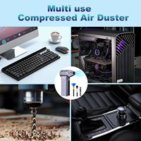 Souffleur d'air électrique sans fil CCV 130000 tr/min pour nettoyage de clavier et PC, 3 vitesses réglables, rechargeable, usage industriel