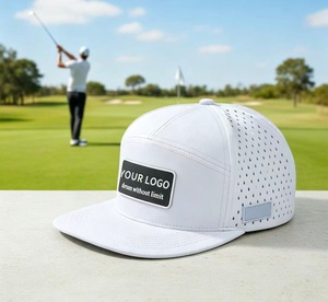 Gorra de Golf con Logotipo Personalizado, Visera Plana, Tela de Secado Rápido Perforada, Parche de Goma, BSCI, para Marcas Deportivas, MOQ 50, Muestra en 3 Días - Product Image 1
