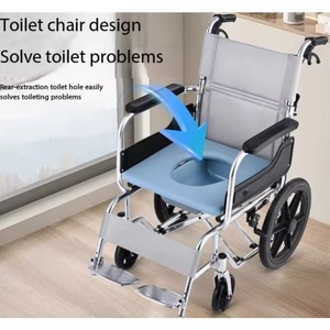 Wheelchair Supplier Price Steel Aluminum Hospital Home Used Manual Portable Folding Lightweight Wheelchair for Sale - Product Image 3