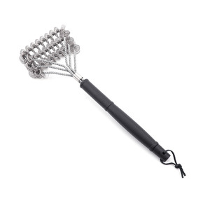 Grill Brush Steel Wire Spring Head 43x15x6.8cm Durable Cleaning Tool For <b>BBQ</b> Grills - Product Image 2