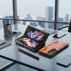 Funda de teléfono de lujo para <span class=keywords><strong>Samsung</strong></span> Galaxy Z <span class=keywords><strong>Fold</strong></span> <span class=keywords><strong>4</strong></span> Armor Phone Case Mobile Android Smartphone PC Material Protección a prueba de golpes - Product Image 1