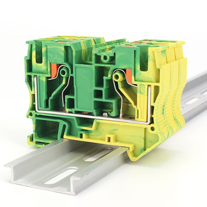 Pt 10-pe mặt đất Trái Đất Din Rail khối thiết bị đầu cuối 10mm ² dây thức ăn thông qua đẩy trong kết nối điện - Product Image 4