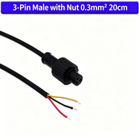 Conector Impermeable IP67, Cable Macho y Hembra con Bloqueo de Tornillo, Conector Circular de Aviación, Arnés de Cableado para Sensor de Iluminación LED