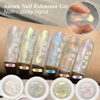 Gel de Extensión de Uñas Sólido Aurora de 15g, Gel de Escultura 3D Moldeable, No se Pega a las Manos, Curado con UV LED, Gel de Tallado Aurora para Arte de Manicura DIY