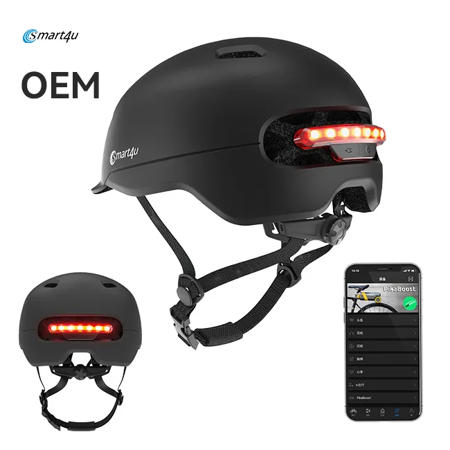 Smart4u sosスマートサイクリングヘルメット屋外安全ヘルメットカスタムデザイン大人用自転車ヘルメットBluetooth運転付き