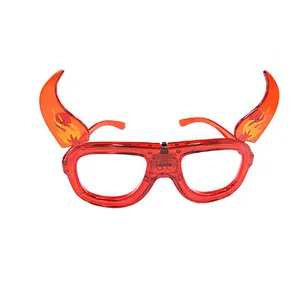 Halloween eyeGlasses Ox horn orange color led Halloween glasses frame for party Halloween