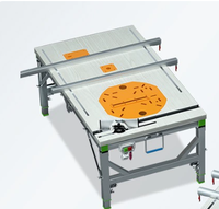 Scie à table multifonctionnelle à glissière inversée, scie à table portable, petite table de travail relevable, établi de menuiserie pliable