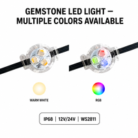 Lumières de Noël extérieures permanentes Ismart pour les avant-toits de la maison, certifiées UL, RGBW programmables, LED point lumineux, étanches IP68, DC12V