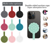 Support de téléphone à ventouse en silicone Support de téléphone portable de couleur bonbon Support mural à ventouse double face Support de téléphone anti-chute