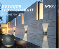 CE RoHS IP67 Étanche Coin Lumière 3000k Trou 27mm Encastré Rond Mur Extérieur LED Étape Lumière