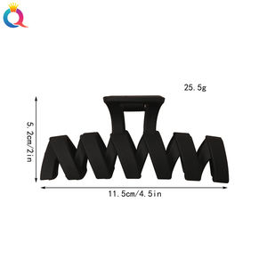 QIYUE مصنع الجملة رخيصة البلاستيك ألوان صلبة كليب للنساء سميكة الشعر للفتيات هاي الملحقات دبوس الشعر - Product Image 3