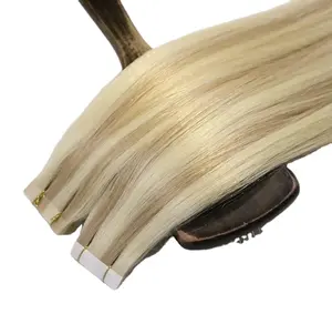 Hot Design P1B-6-T1B Human Hair Tape In Injected Extensions Seamless Tape In Russian Hair Extensions