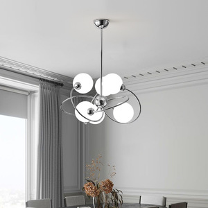 Bauhaus Style Magic Bean Glass <b>Lamp</b> Wabi-Sabi Style Nordic Chandelier for Dining Room Living Room <b>Study</b> or Bedroom - Product Image 4