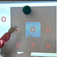 Système de jeu interactif numérique de football mural Tic-tac-toe instantané 0,3 ms, amusant, infrarouge, projection interactive, jeu XOX