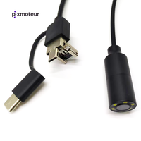 Module de caméra endoscopique industrielle Pixmoteur PE-U20802-C10 2MP à focale fixe, diamètre 8 mm, USB, étanche, boroscope 1920x1080px