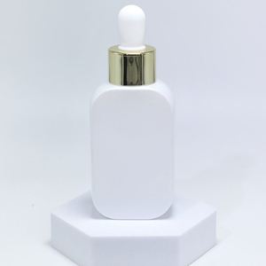 Vente en gros de flacons en verre pour huiles essentielles carrés avec compte-gouttes blancs, 30 ml, flacon cosmétique de beauté, flacon compte-gouttes en verre pour parfum - Product Image 5