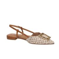 Ballerines pour femmes Tamaris, bout pointu, bride arrière, en cuir, motif à carreaux, talon de 1,5 cm, taille 40