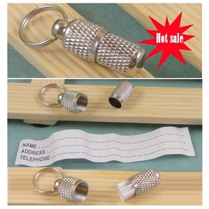 Mini bạc chống mất Pet ID tag kim loại thùng Ống tên thẻ cho chó mèo và con chó con cổ áo địa chỉ và tên nhãn - Product Image 3