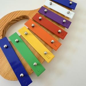 Instrument de percussion en bois et métal à 8 notes, jouet musical pour enfants, son doux et durable, amusant, éducatif, développe le rythme musical - Product Image 4