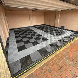 Dễ dàng bấm vào chống trượt sàn nhà để xe mat Tấm kim cương thiết kế Sàn PVC cho biệt thự nhanh chóng cài đặt công viên nhà để xe gạch - Product Image 3