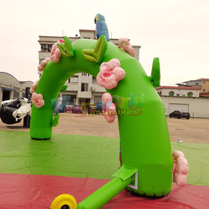 Arche publicitaire gonflable de qualité commerciale avec fleurs et oiseaux - Product Image 3