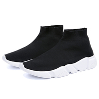 Baskets pour femmes avec logo personnalisé chaussette pour hommes chaussures avec logo personnalisé 1 paire quantité minimale de commande tissu à tricoter en EVA PU chaussures d'hiver pour hommes en maille solide