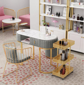 Meubles de <span class=keywords><strong>salon</strong></span> de manucure rose, <span class=keywords><strong>table</strong></span> et chaise de spa pour <span class=keywords><strong>salon</strong></span> de coiffure - Product Image 3