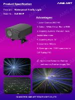 Projecteur Laser Étanche Firefly 80W RGBW Pleine Couleur DMX512 IP66 pour Extérieur, Parcs et Mariages