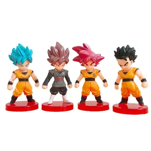 日本のアニメドラゴンボールZキャラクターかわいいバージョンPVCアクションフィギュアセットモードおもちゃ