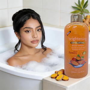 Gel de Ducha Exfoliante y Blanqueador Natural a Base de Hierbas, 500 ml, Suaviza y Reafirma la Piel con Cúrcuma, Venta al Por Mayor - Product Image 2